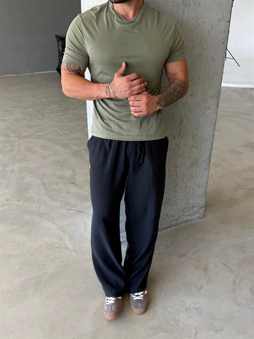 Haki Yumuşak Doku Slim Fit Süprem Tişört PNC 8167