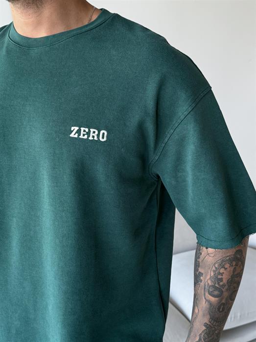 Haki Zero Nakış yıkamalı tişört ESNT 71145