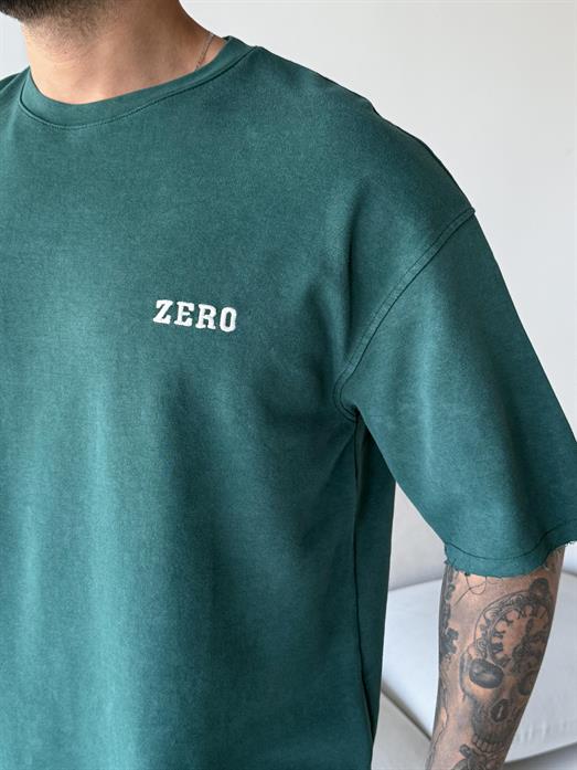 Haki Zero Nakış yıkamalı tişört ESNT 71145