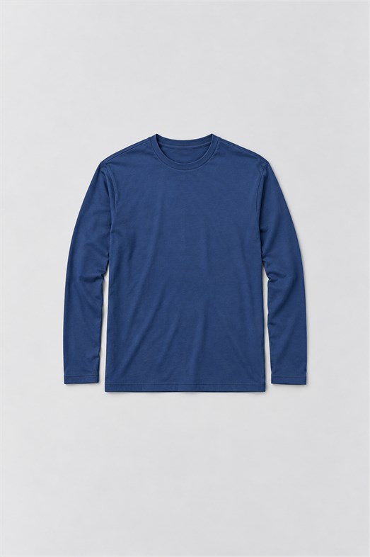 İndigo Uzun Kollu Pamuk Basic T-Shirt GST 0701