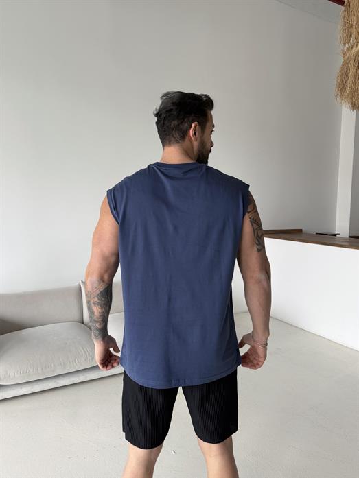 Lacivert Sıfır Kol Compak Oversize Atlet LNS 49010