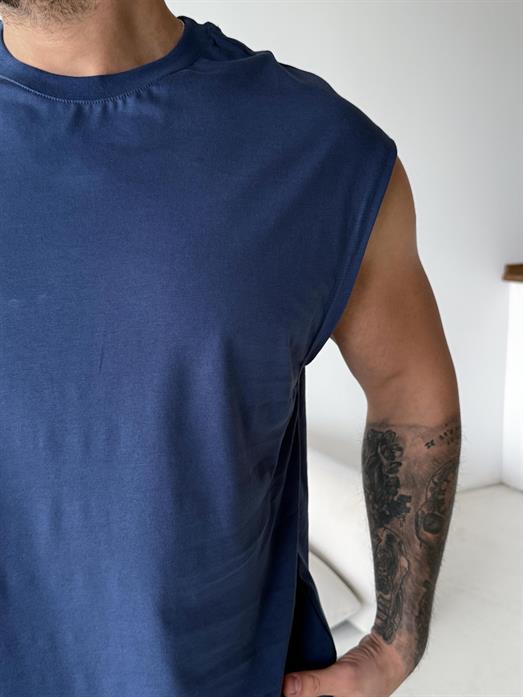 Lacivert Sıfır Kol Compak Oversize Atlet LNS 49010