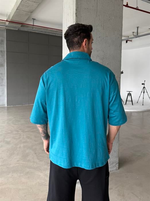 Mavi Wected Baskılı Polo Yaka T-SHİRT RP