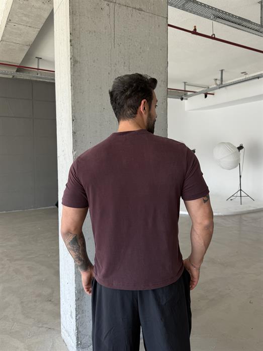 Mürdüm Yumuşak Doku Slim Fit Süprem Tişört PNC 8167