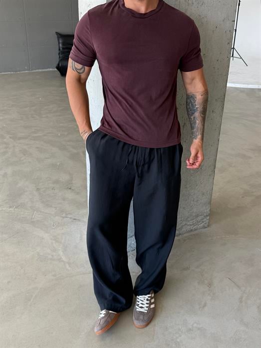 Mürdüm Yumuşak Doku Slim Fit Süprem Tişört PNC 8167