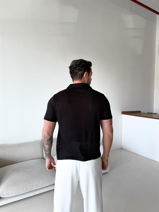Siyah Basic Martin Polo Triko Antioch 9448