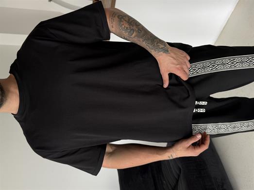 Siyah Düz Pamuk Oversize T-SHİRT SC