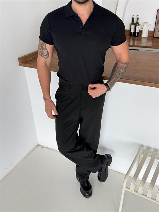 Siyah Lacos Polo Yaka TK