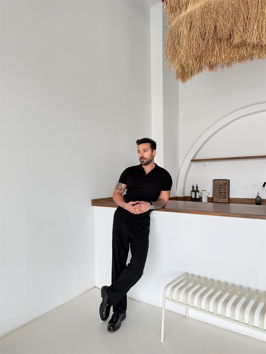 Siyah Lacos Polo Yaka TK