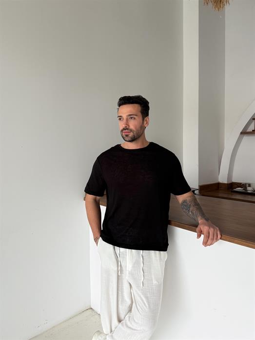 Siyah Maris Triko Kısa Kol Antioch 9449