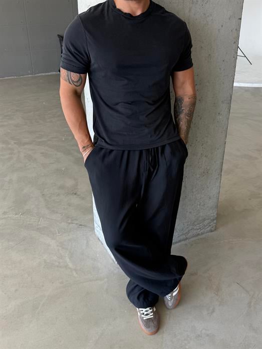Siyah Yumuşak Doku Slim Fit Süprem Tişört PNC 8167