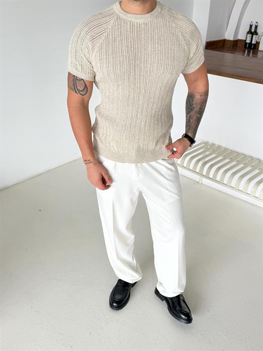 Taş Desenli İtalyan Pamuk Triko SNZ  T7284