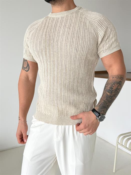 Taş Desenli İtalyan Pamuk Triko SNZ  T7284