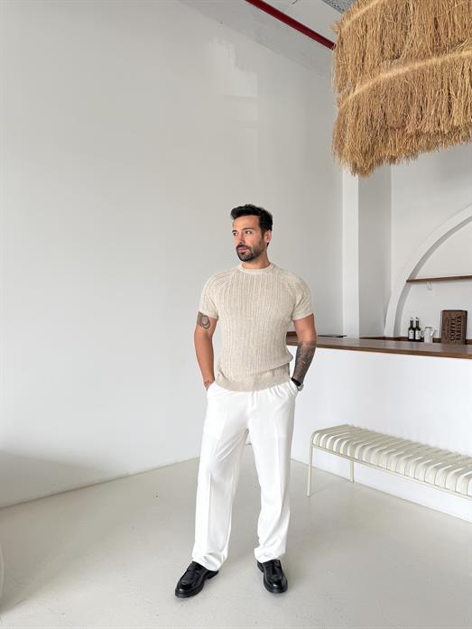 Taş Desenli İtalyan Pamuk Triko SNZ  T7284