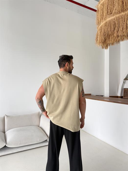 Yeşil Sıfır Kol Oversize Compak Atlet VMS V70-56