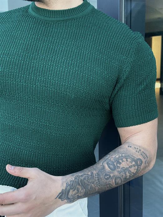 Zümrüt Çelik Pamuk Triko Slim Fit SNZ 7281
