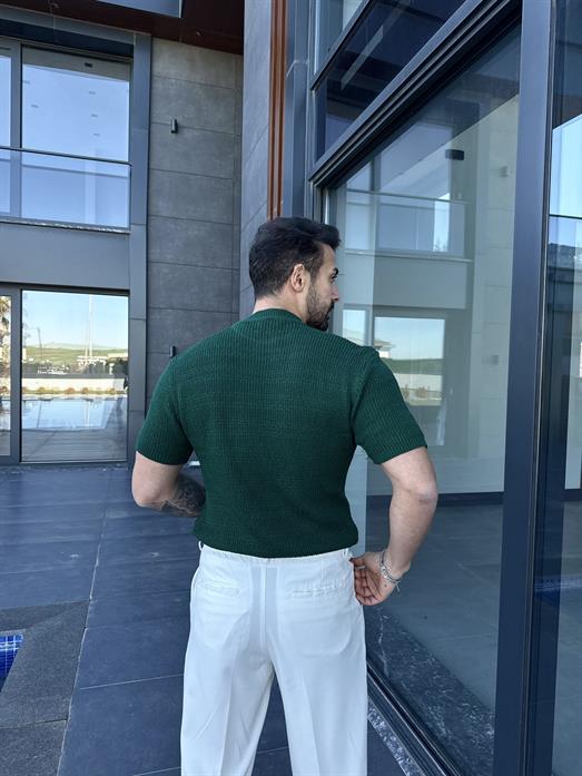 Zümrüt Çelik Pamuk Triko Slim Fit SNZ 7281