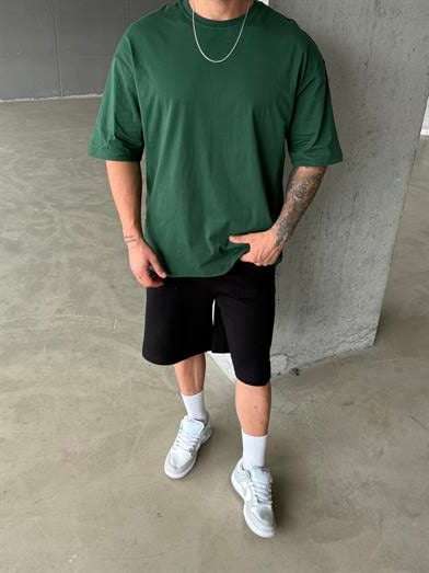 Zümrüt Düz Oversize T-SHİRT RP