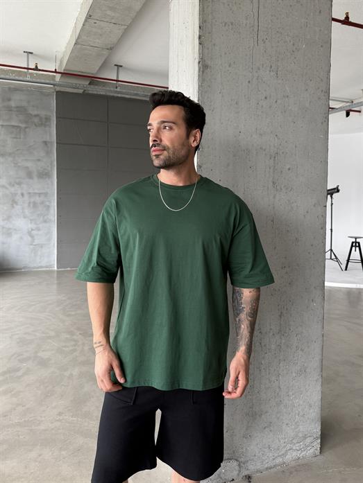Zümrüt Düz Oversize T-SHİRT RP