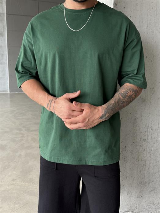 Zümrüt Düz Oversize T-SHİRT RP