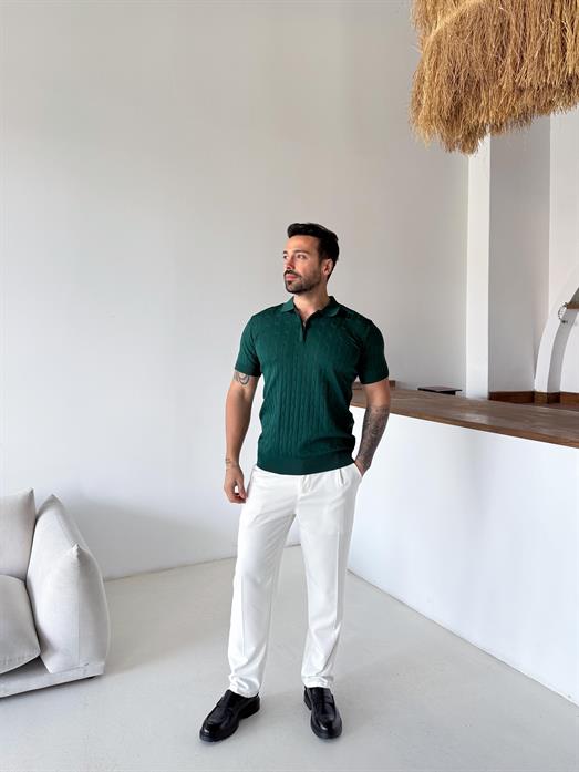 Zümrüt Saç Örgü Fermuarlı Triko TK