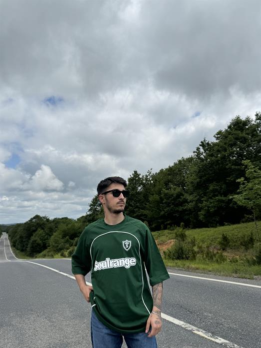 Zümrüt SOULRANGE Baskılı Parçalı Oversize T-SHIRT PNC 1009