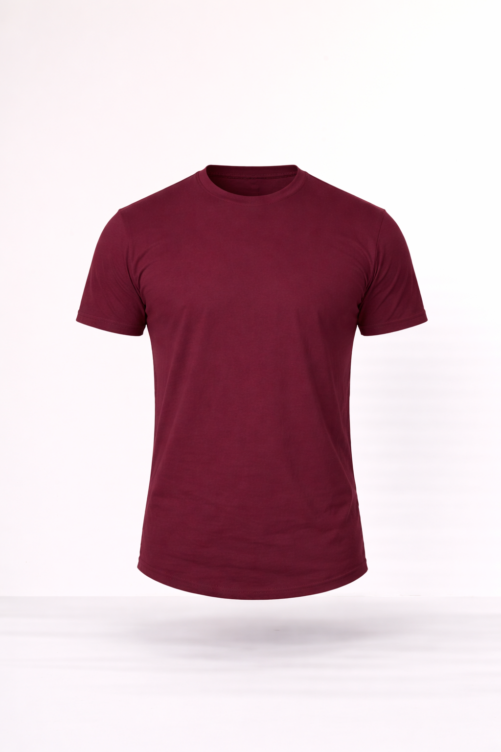 BASİC TSHİRTLERBordo Bordo Slim Fit Basic T-SHİRT TB