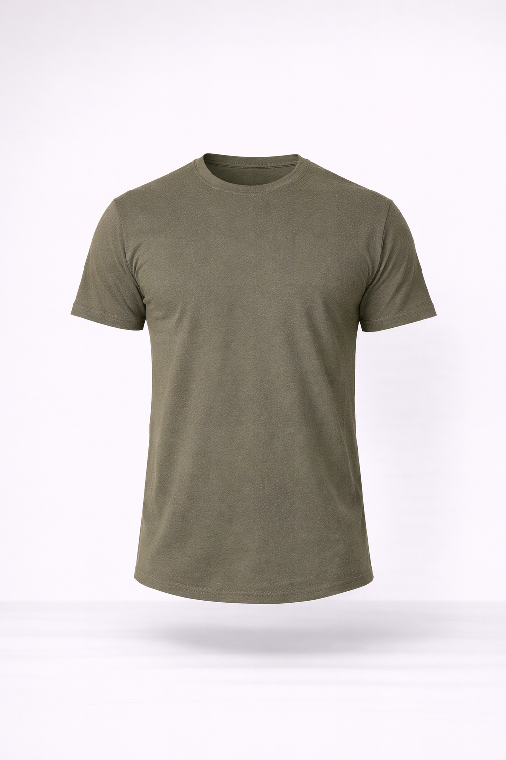 Haki Haki Slim Fit Basic T-SHİRT TB