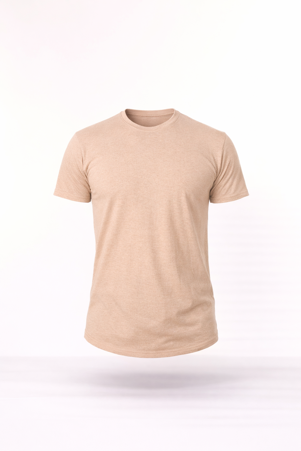 BASİC TSHİRTLERKrem Krem Slim Fit Basic T-SHİRT TB