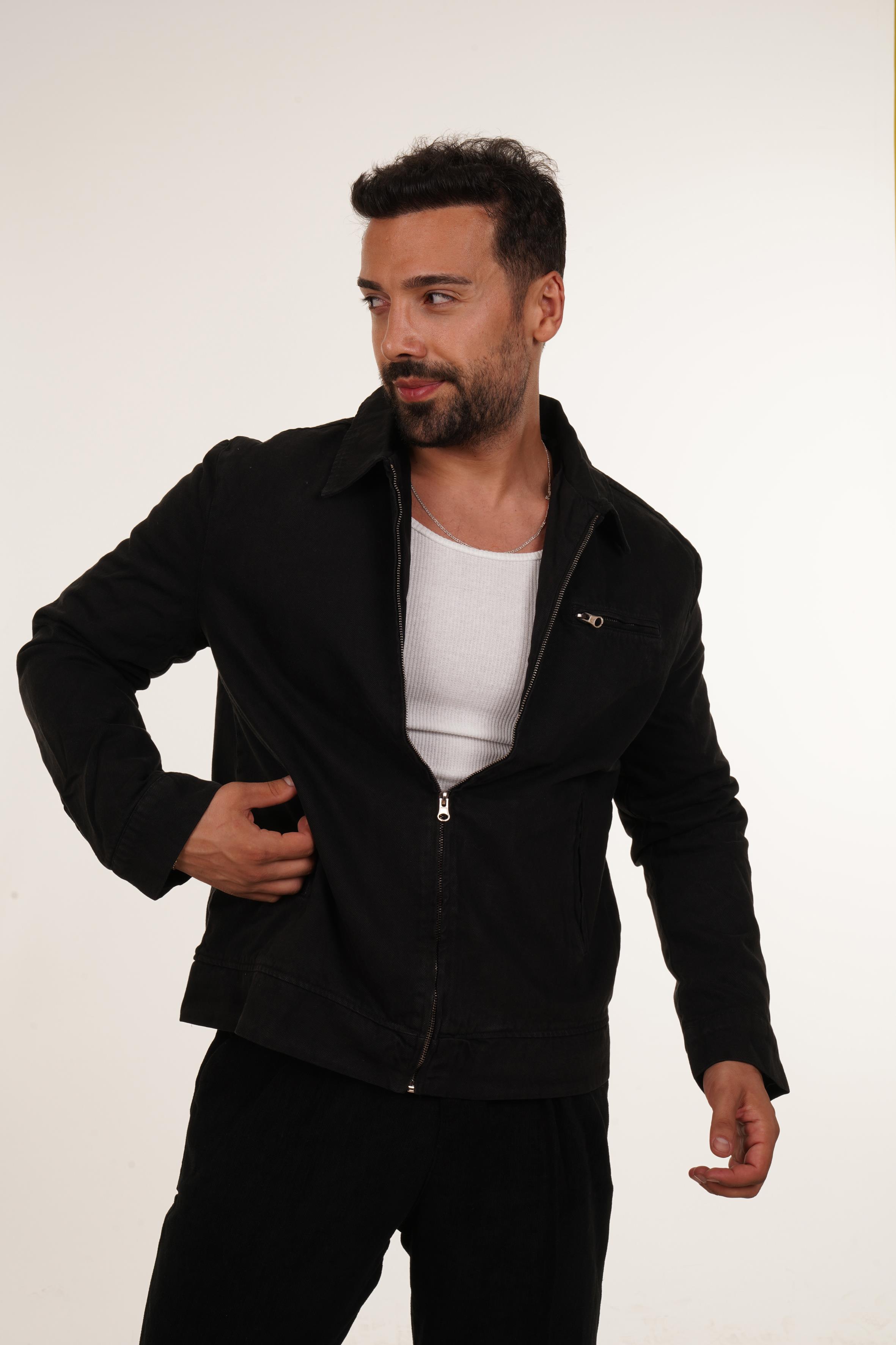 Siyah Astarlı Kot Mont PNC 5067 · 5