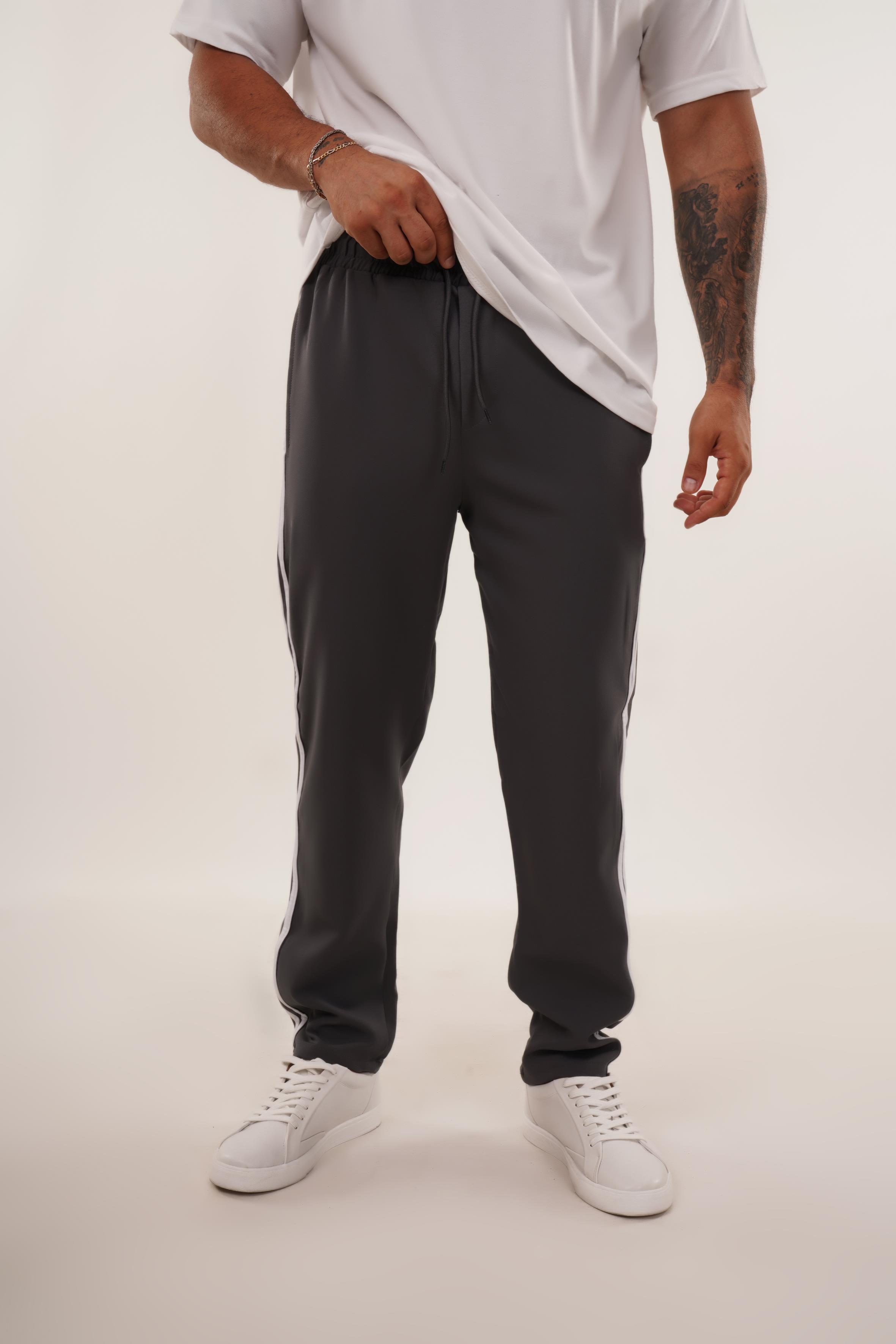 EŞOFMAN ALTI & JOGGERFüme Dokuma Kumaş Yandan Çift Çizgi Baggy Pant. KNG