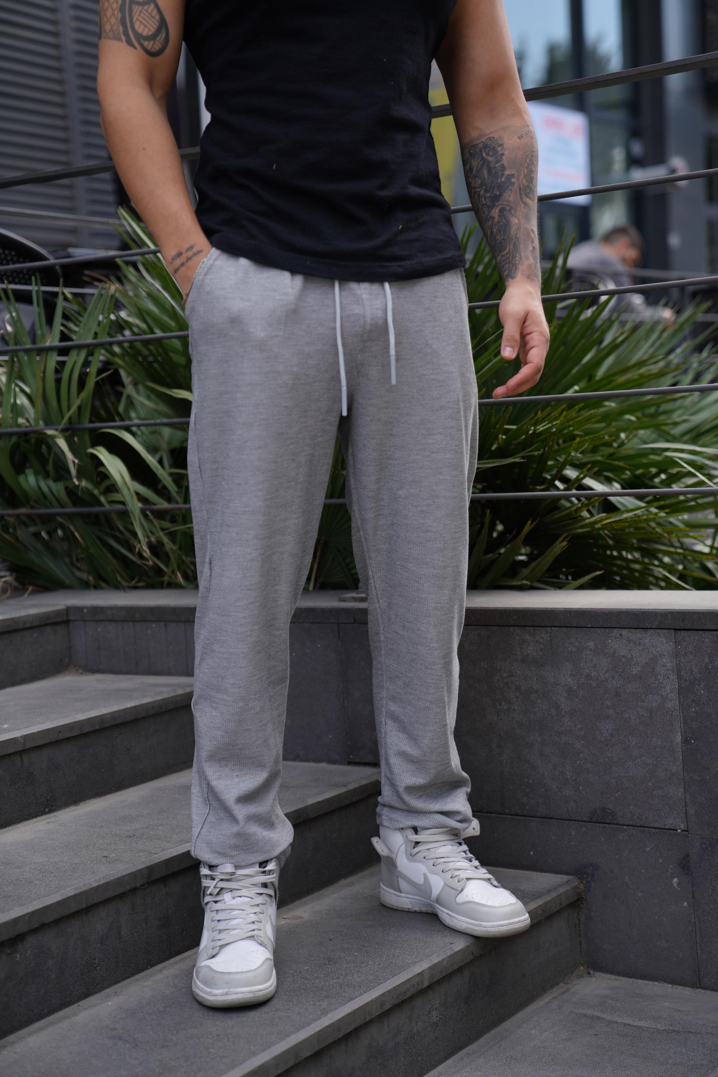 EŞOFMAN ALTI & JOGGERGri Baggy Burgu Eşofman TK 1012