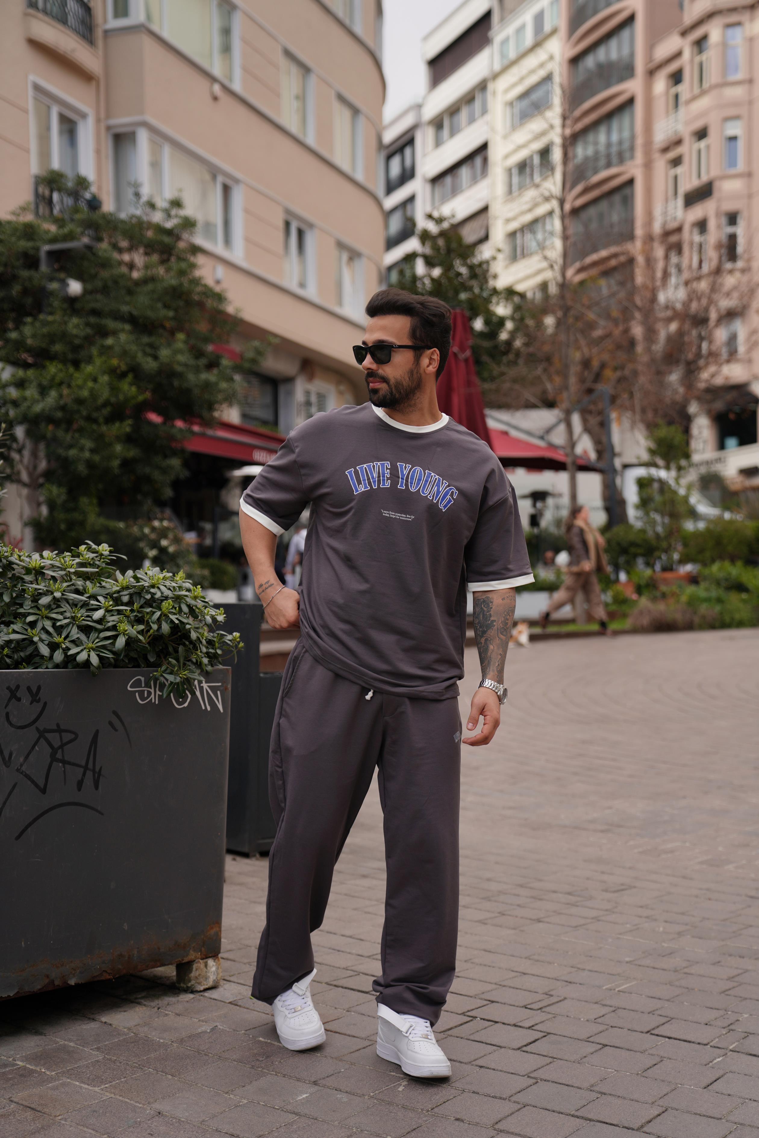EŞOFMAN TAKIMIFüme Live Young 2 İplik Oversize Eşofman Takımı 30214