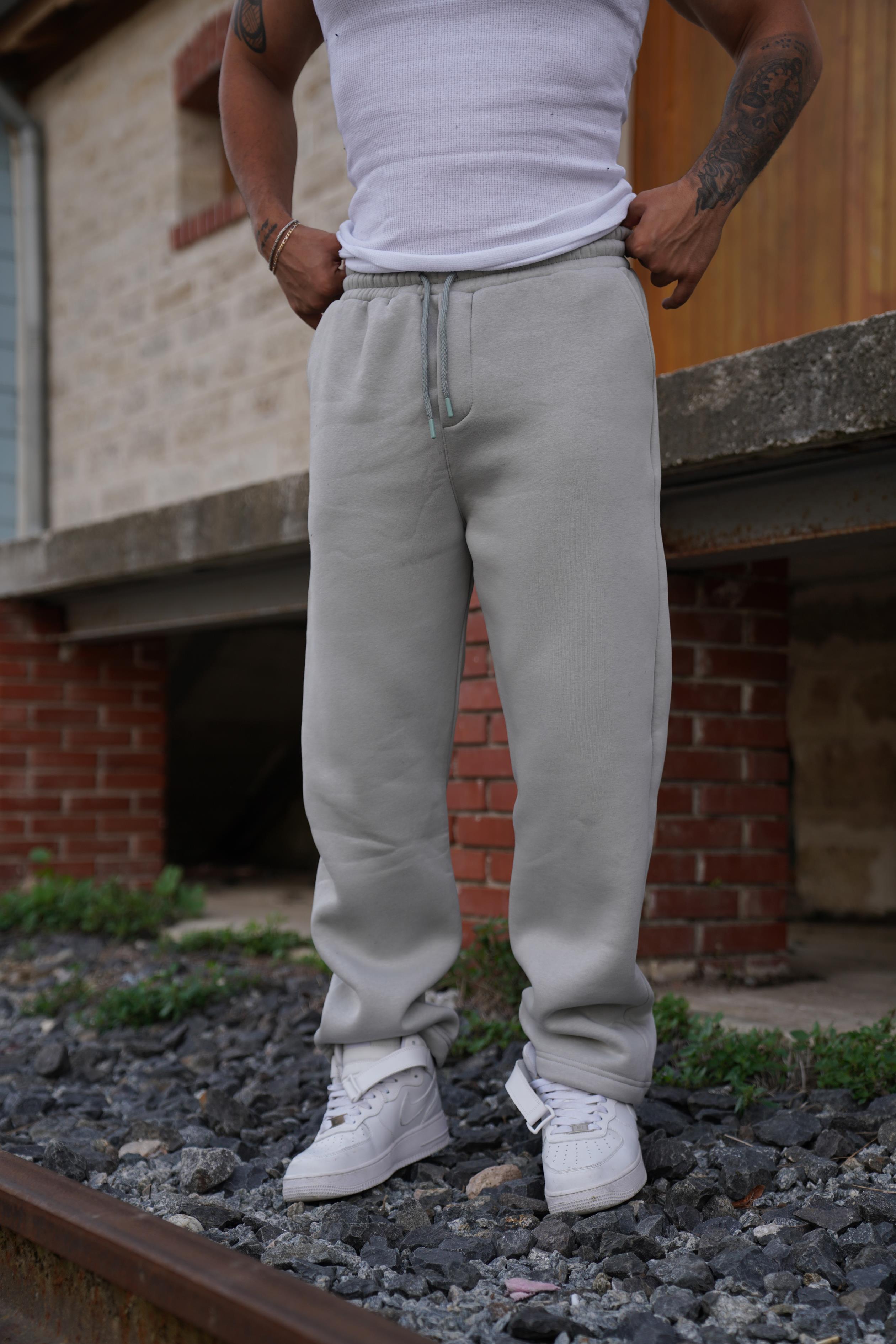 EşofmanGri 3 İplik Baggy Eşofman SNZ M8373