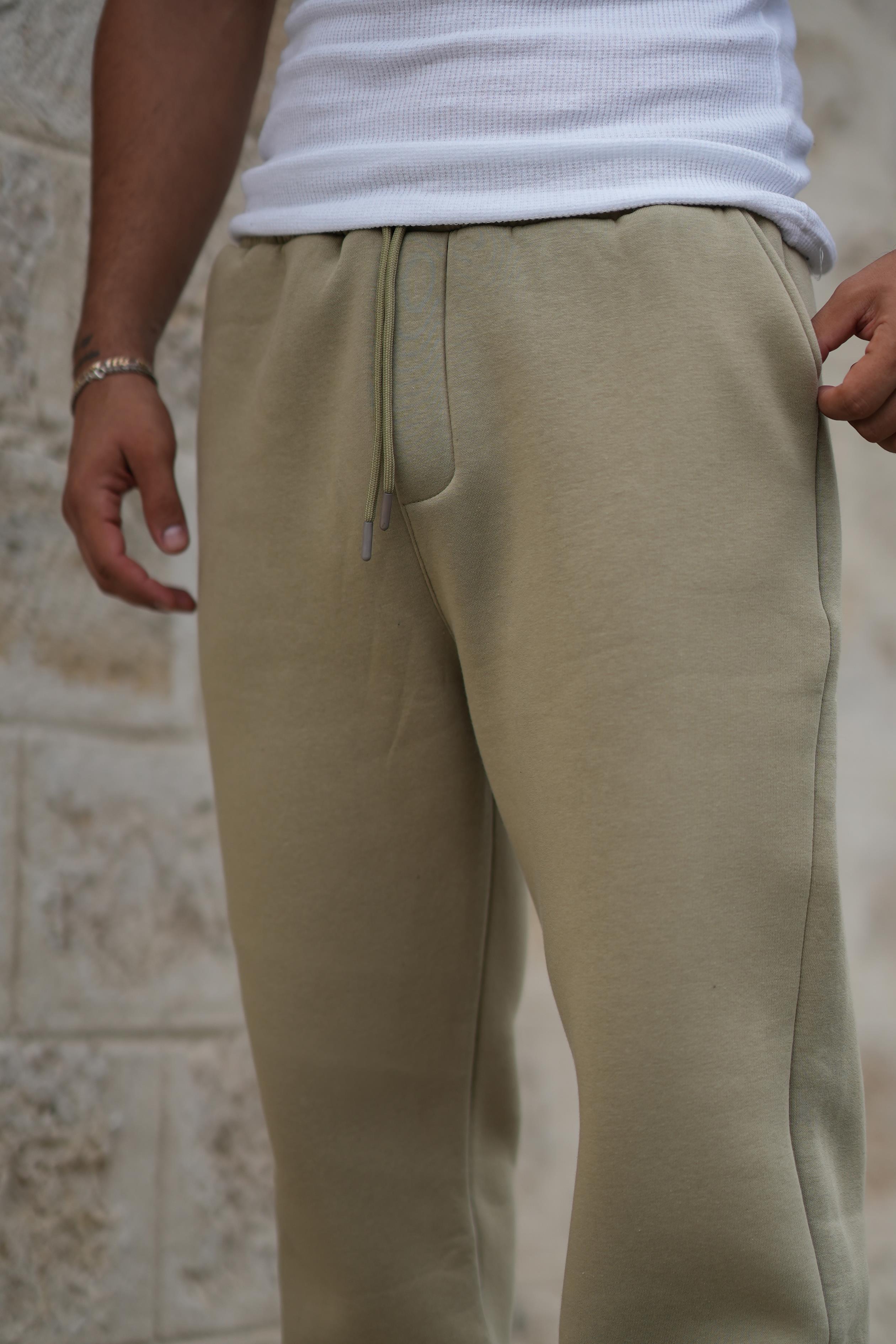 EşofmanHaki 3 İplik Baggy Eşofman SNZ M8373