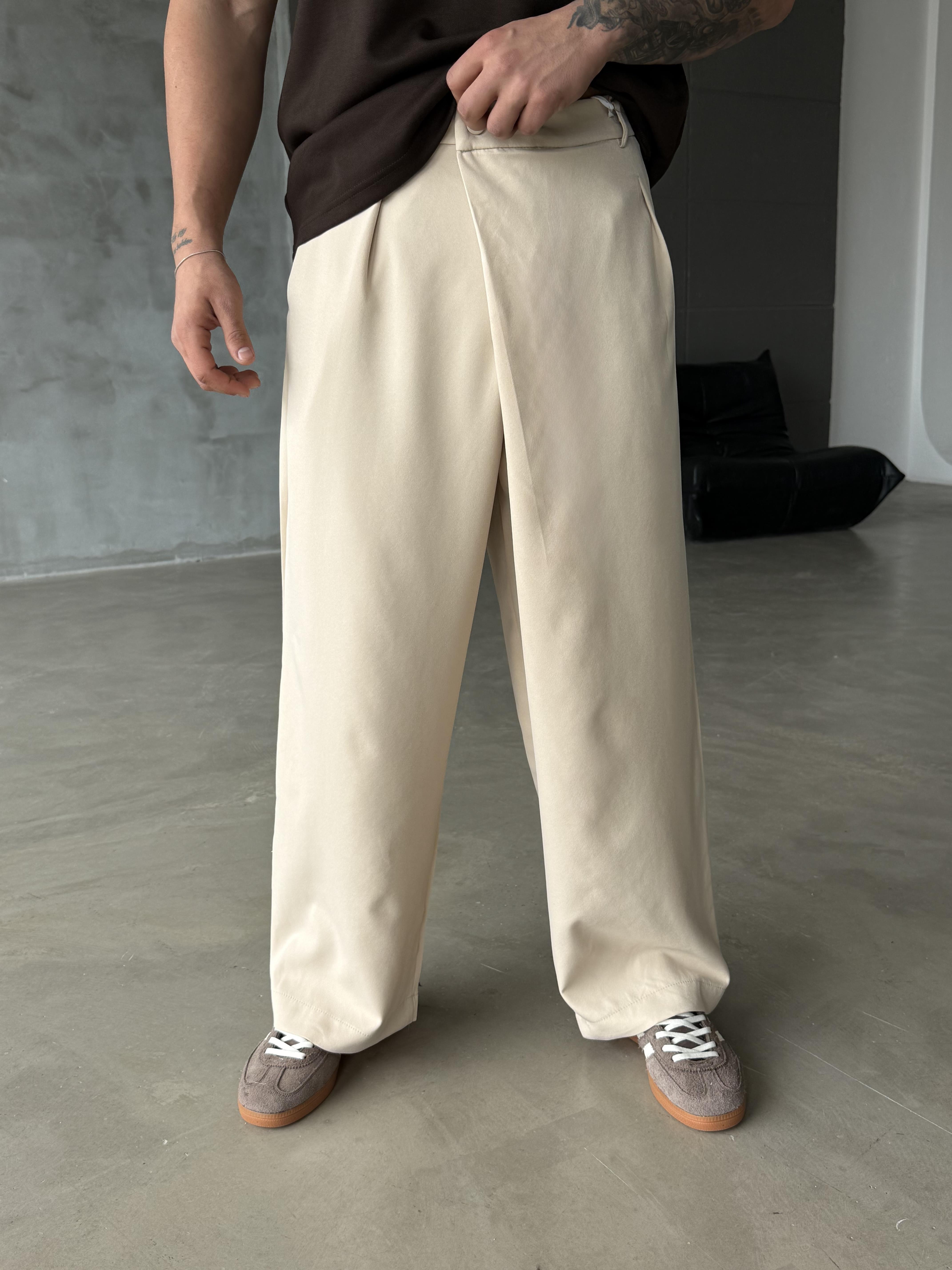 GabardinBej Kore Kalıp Kumaş Pantalon SNZ 1448