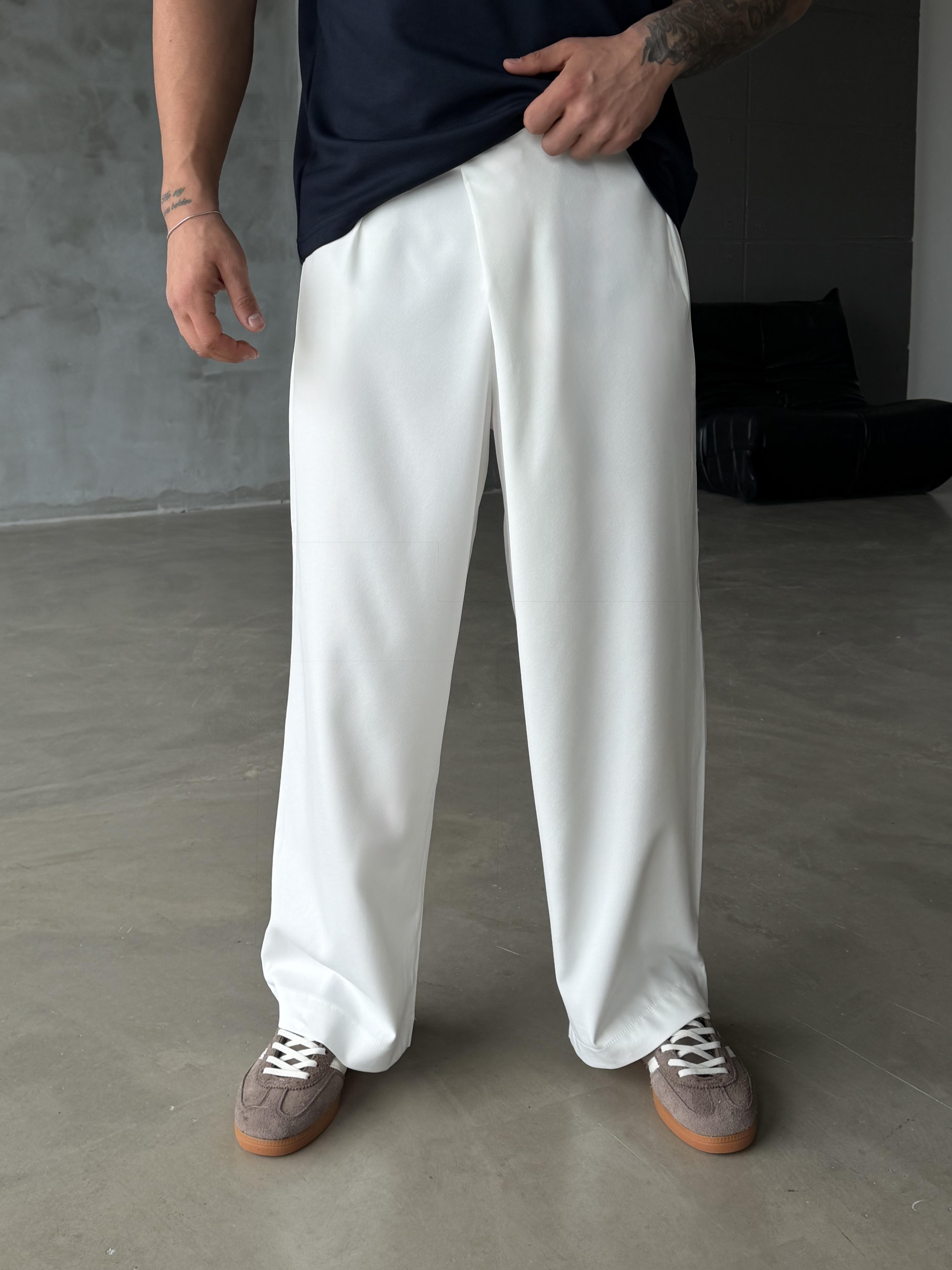 GabardinEkru Kore Kalıp Kumaş Pantalon SNZ 1448