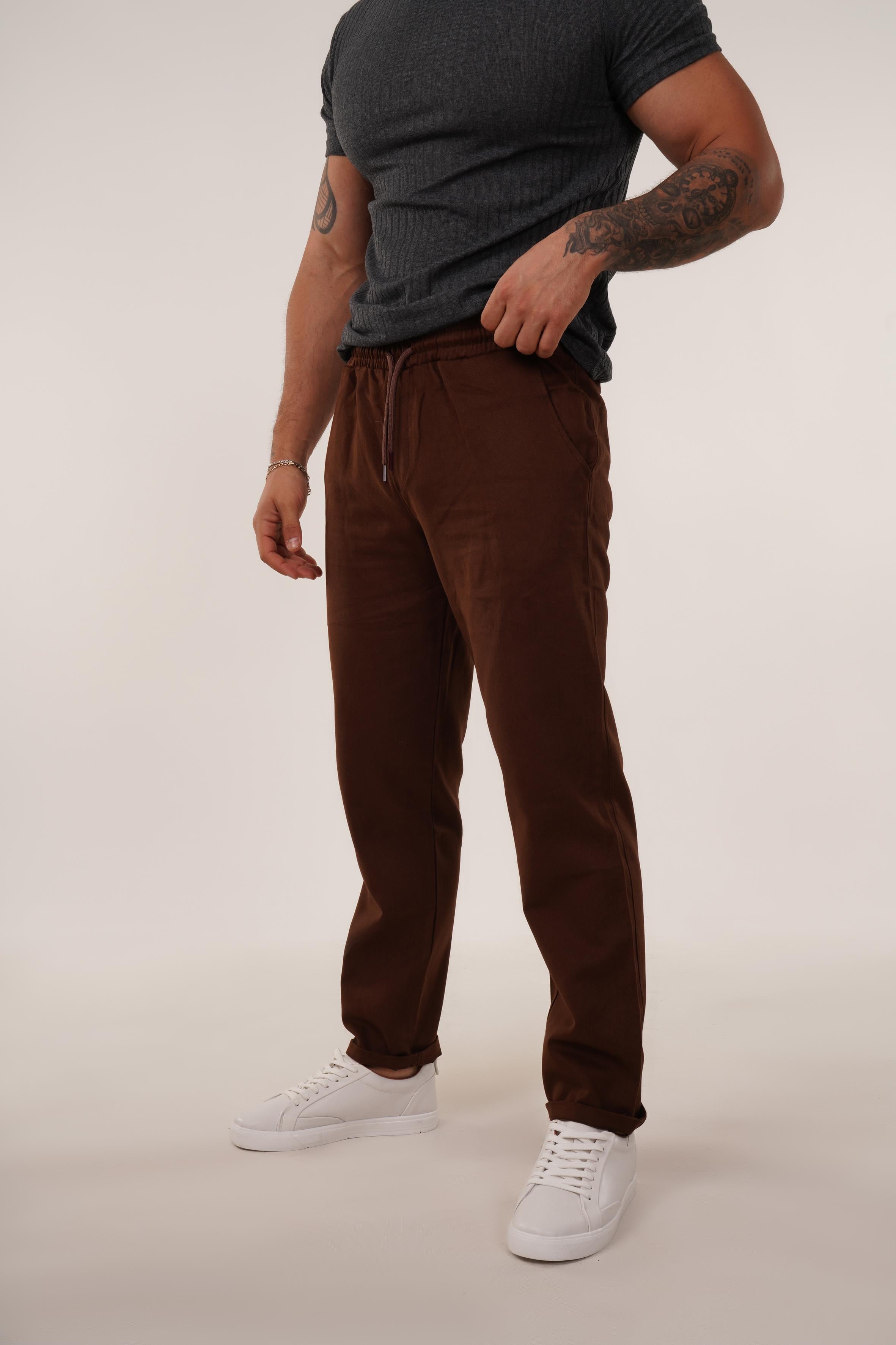 GABARDİNKahve Baggy Bağcıklı Gabardin TK 1025