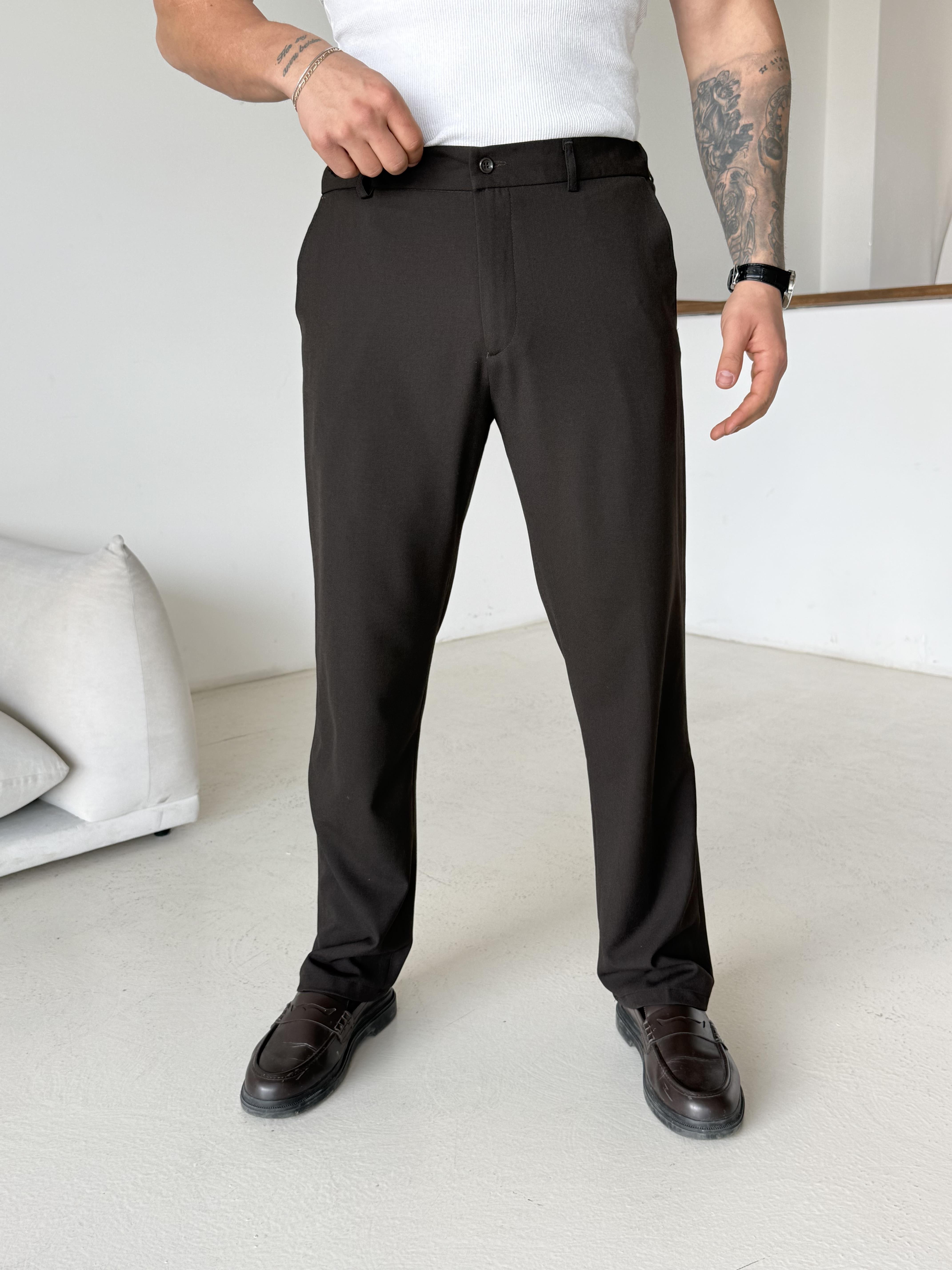 GabardinKahve Lastikli Baggy Kumaş Pantalon SC