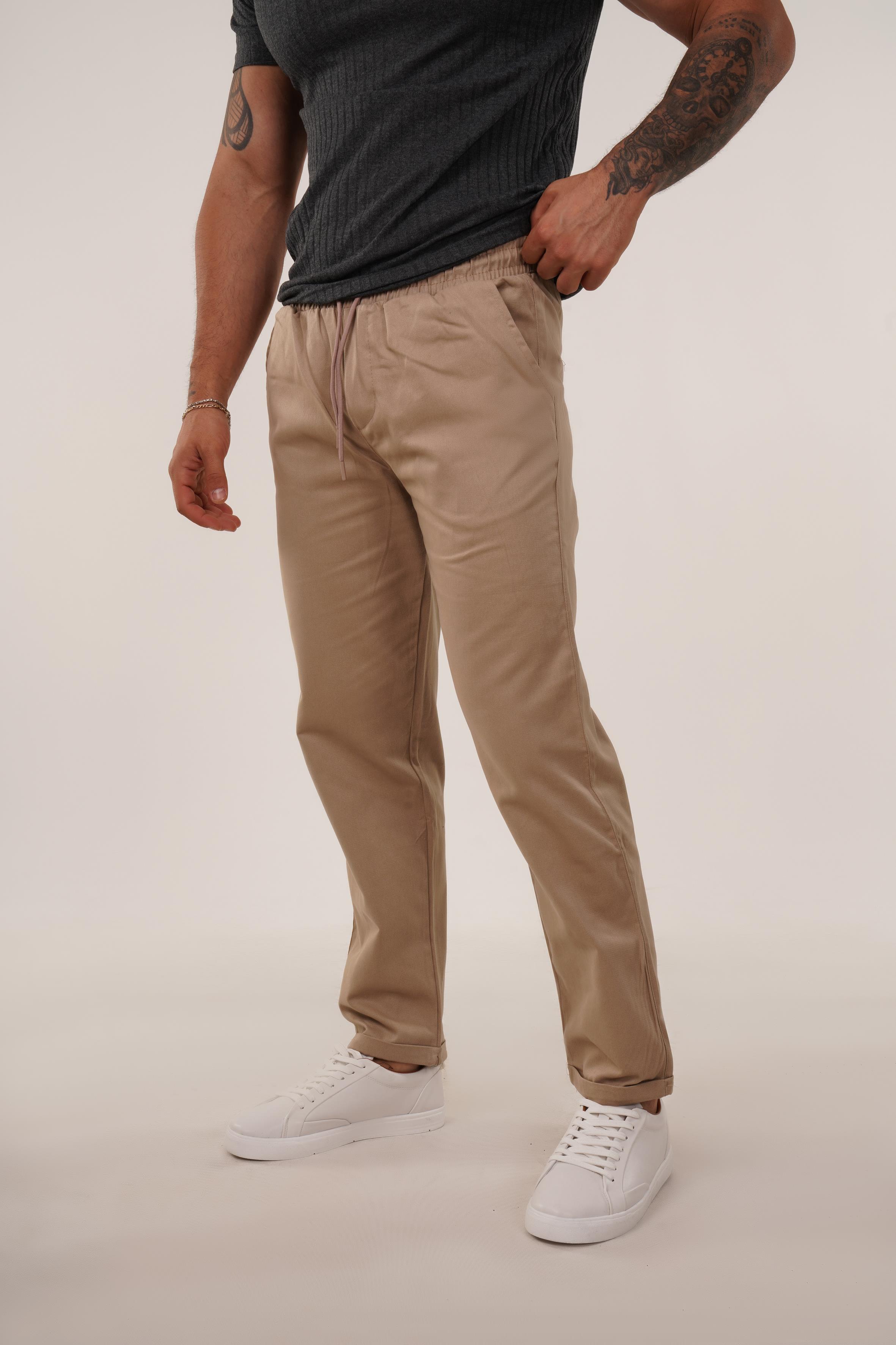 GABARDİNKrem Baggy Bağcıklı Gabardin TK 1025