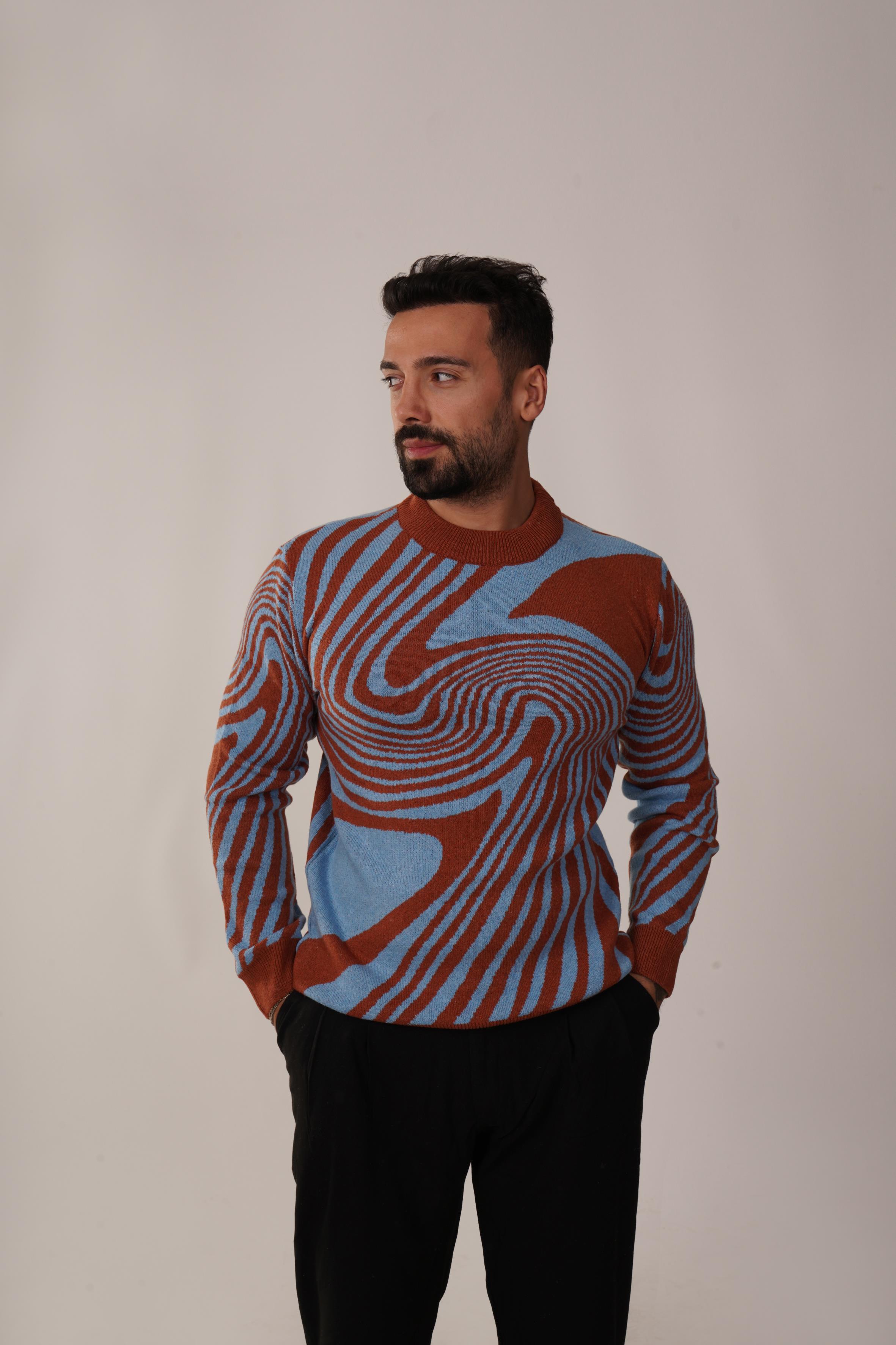 KAZAKKiremit İlizyon Desenli Triko Kazak