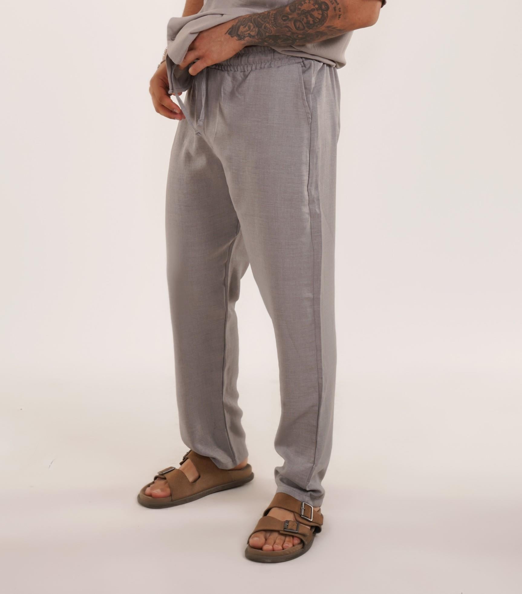 KETEN PANTOLONGri Keten Baggy Pantolon KNG