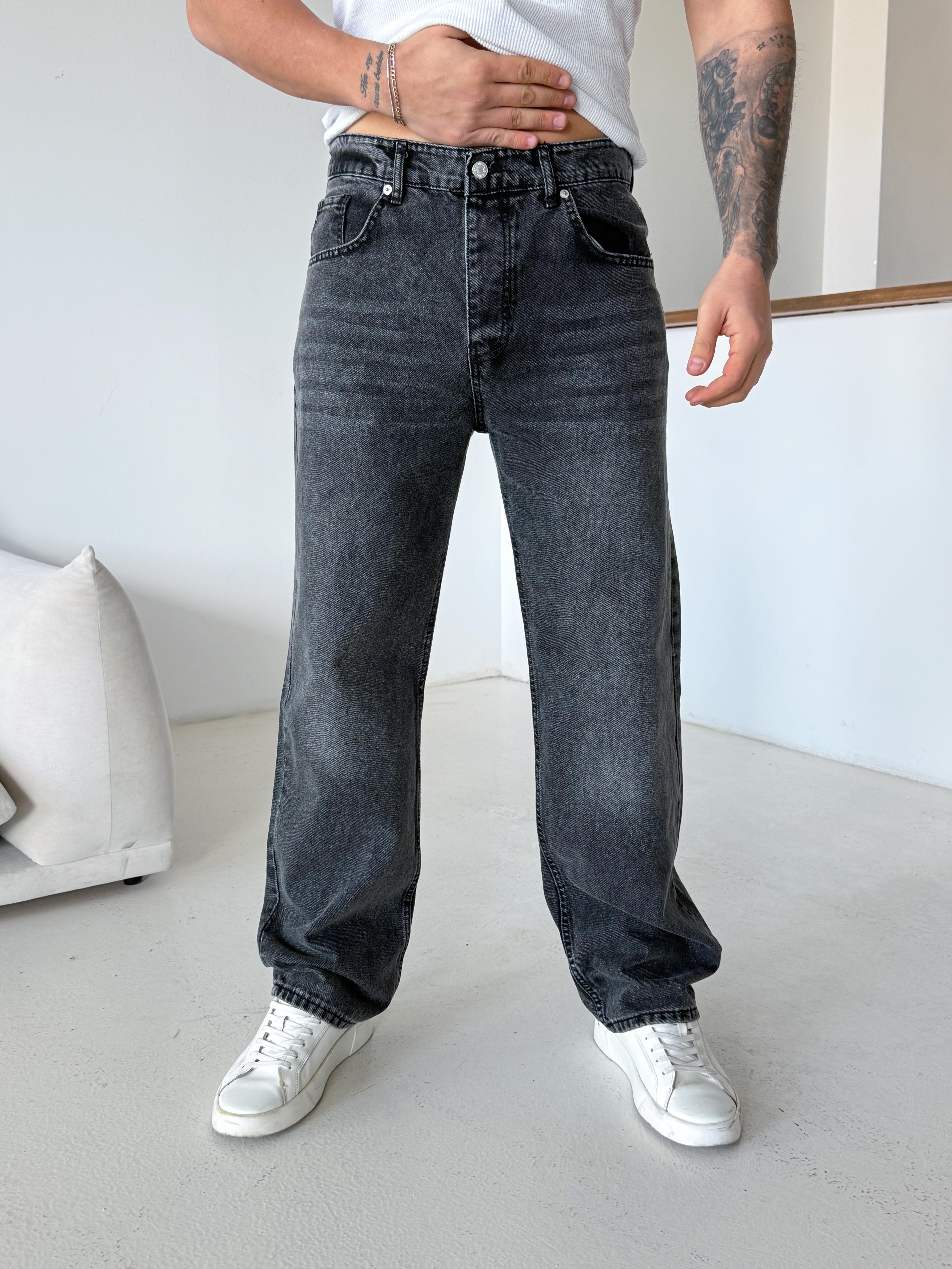 KOT PANTOLONAntrasit Düz Baggy Kot Pantalon 643-2 DP