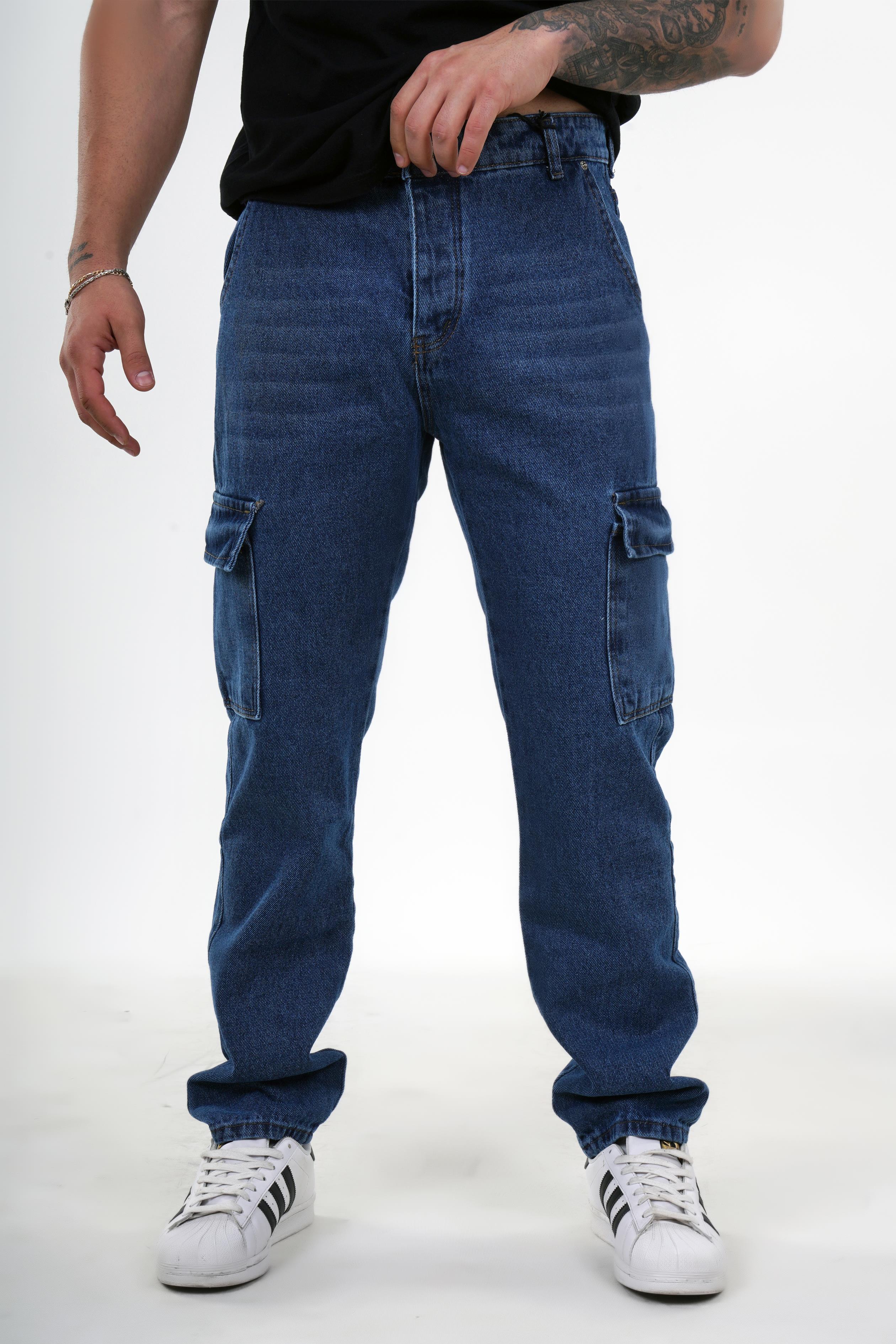 KOT PANTOLONMavi Kargo Cep Baggy Kot Pantolon PSP 5016