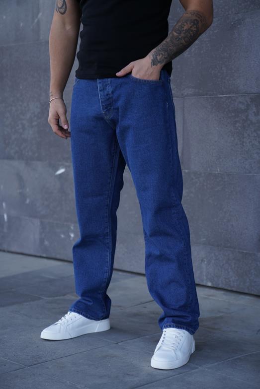 KOT PANTOLONStandart Lacivert Düz Baggy  Kot Pantolon 2024