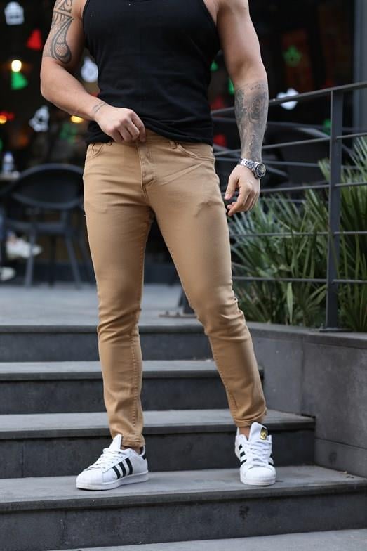 KOT PANTOLONStandart Taba Düz Slim Fit Kot Pantolon 0019 2024