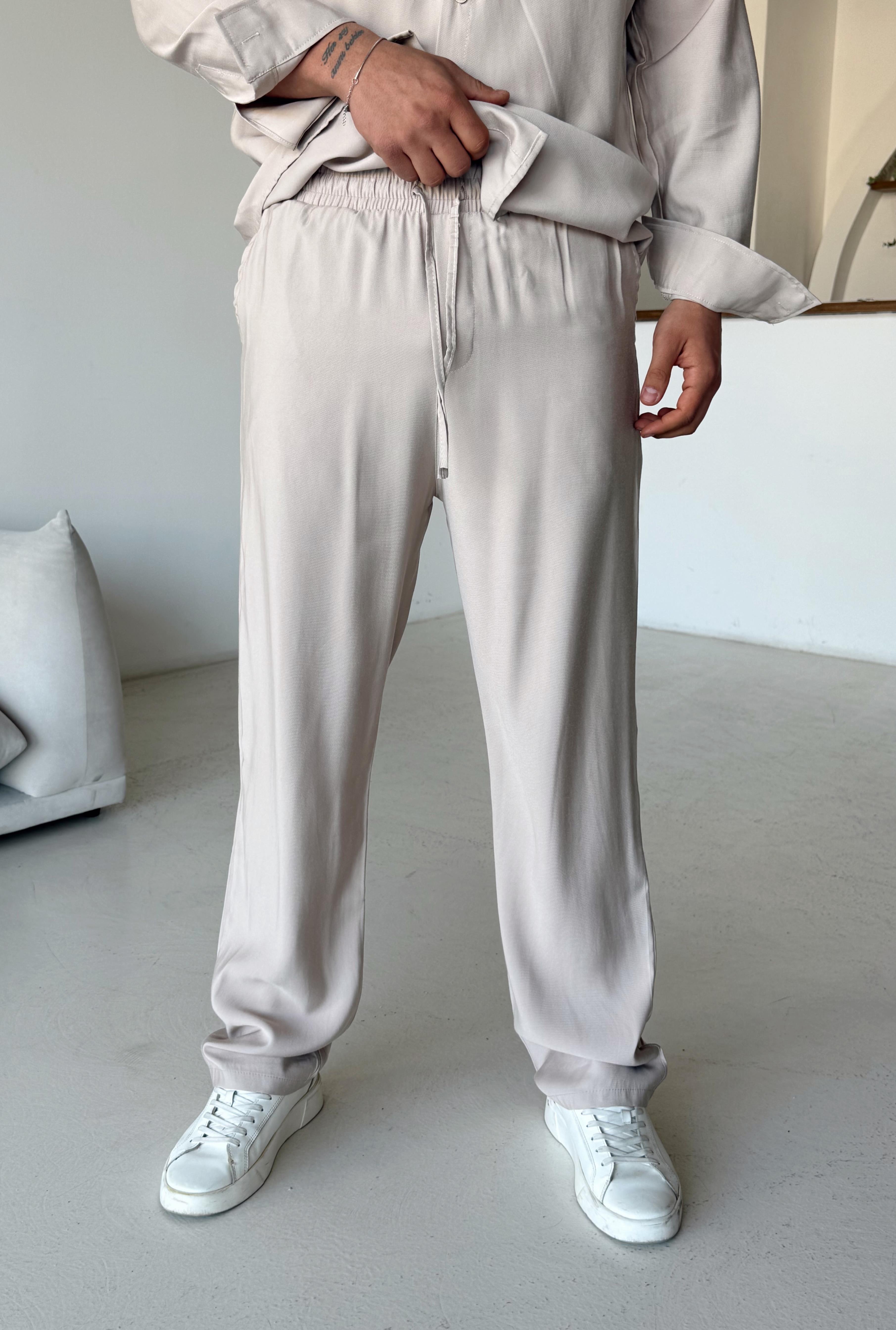 KUMAŞ PANTOLONBej Diogenal Tensel Gramajlı Cep Kapaklı Pantalon Snz 50531