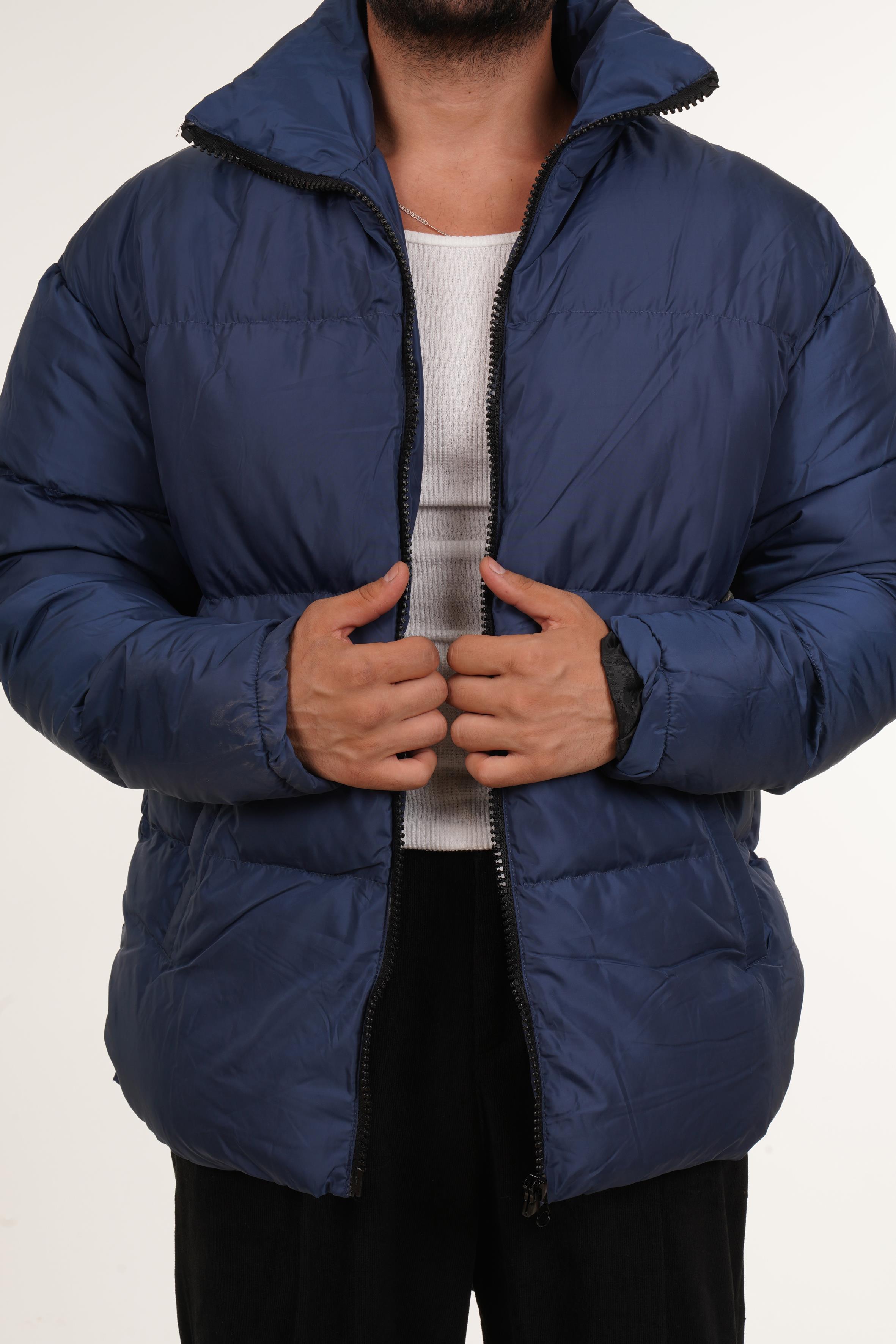 MONTLacivert Dik Yaka Şişme Mont PNC 5004