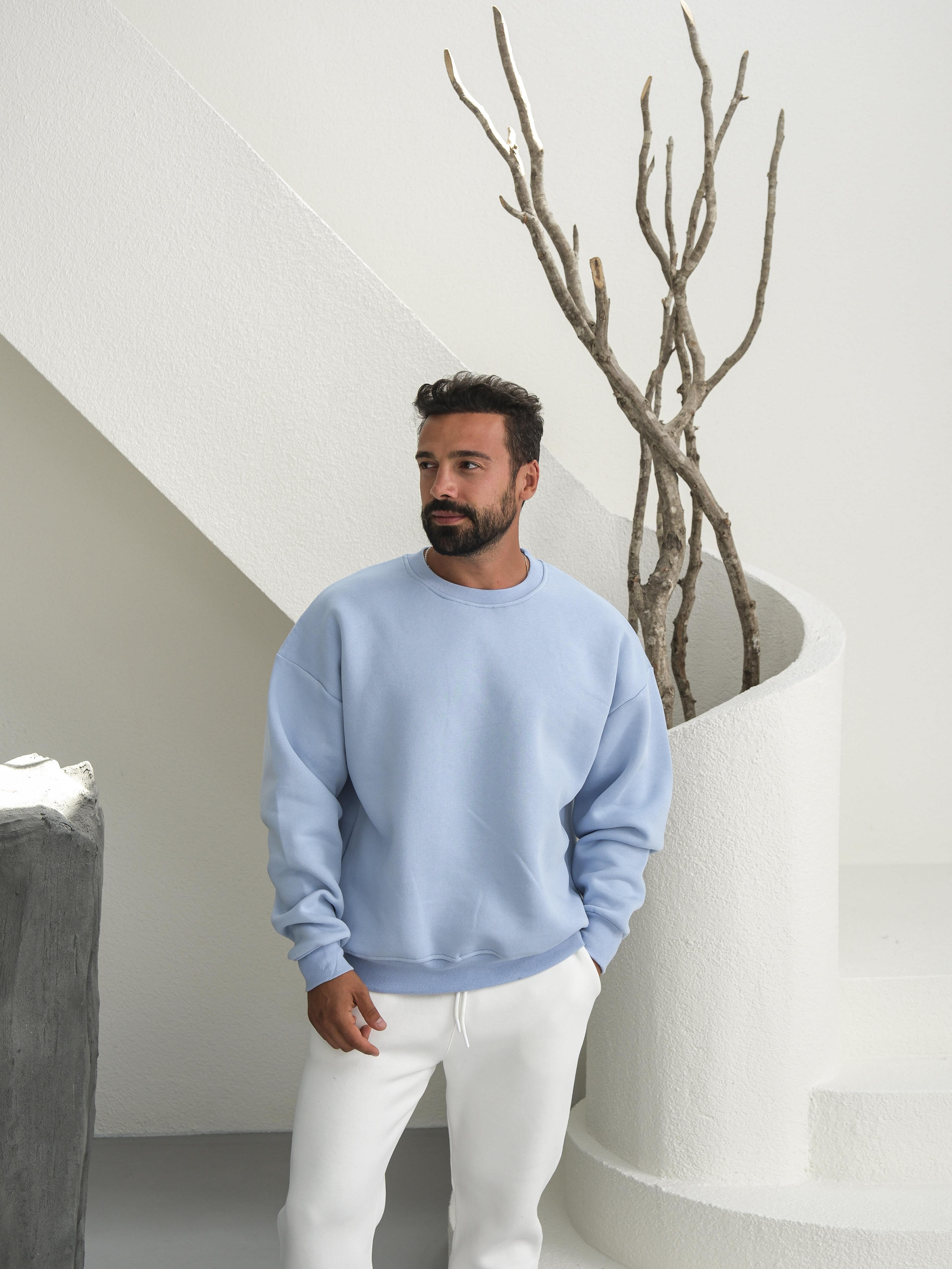 SweatBebemavi 3 İplik Oversize Compak Bisiklet Yaka SC