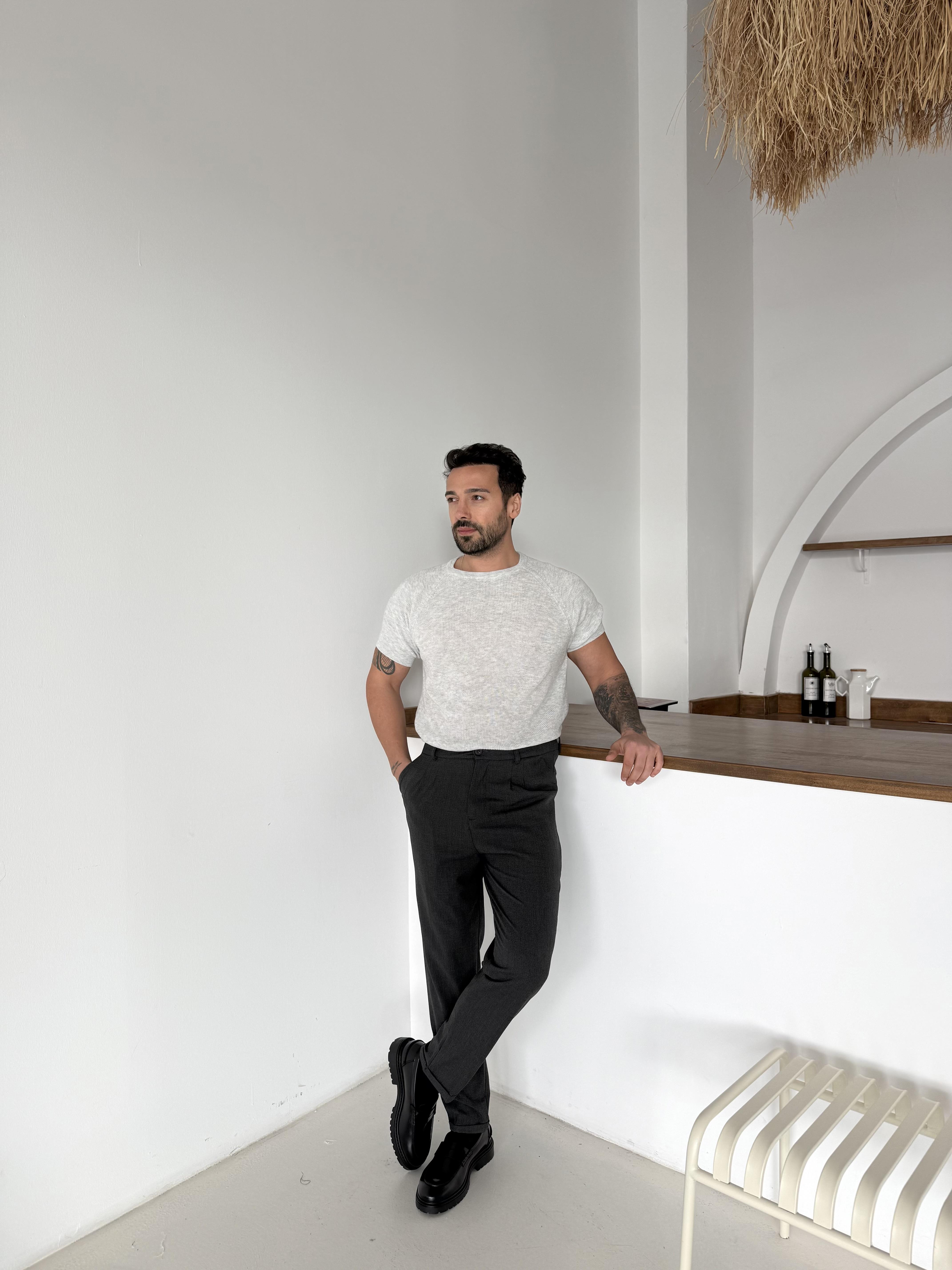 SweatGri İtalyan Kol Triko SNZ T7235